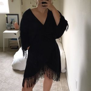 Black wrap dress